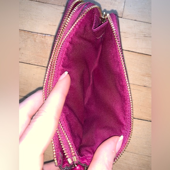 Coach Leather Wristlet in Plum Purple - Picture 4 of 11